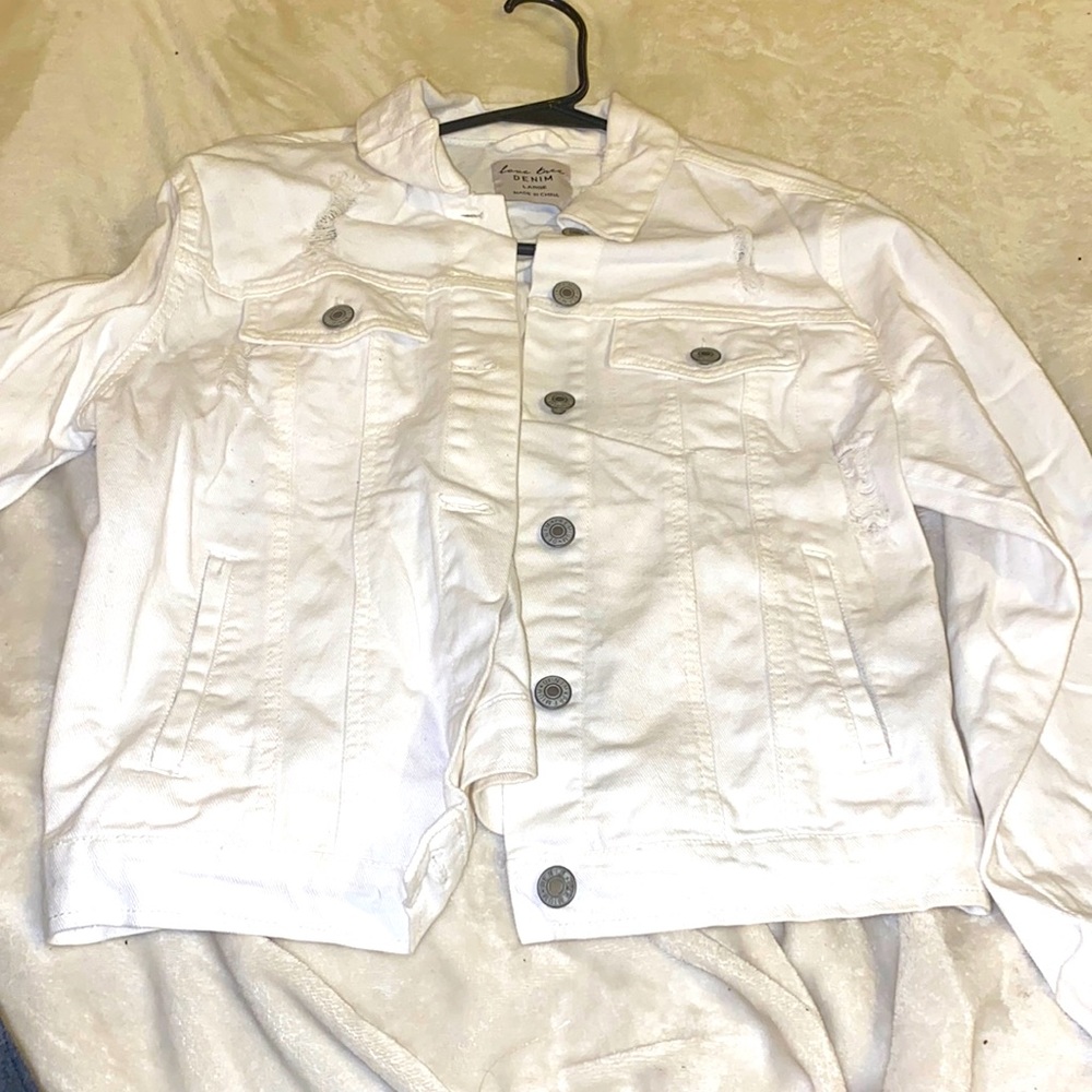 White jean jacket